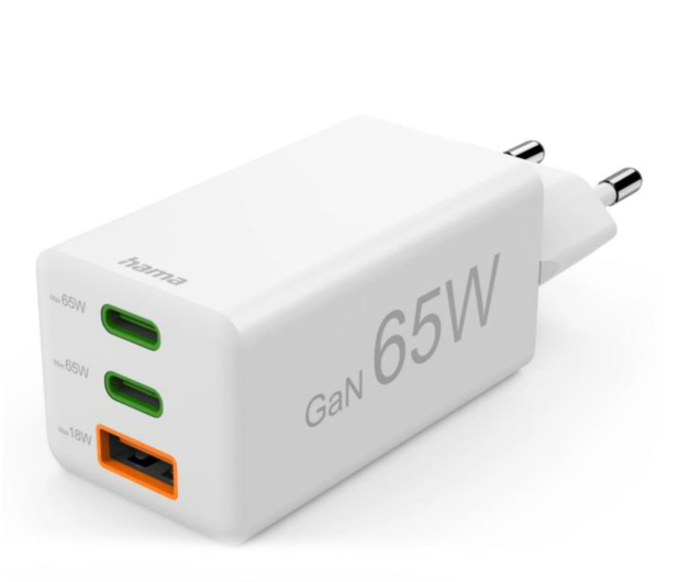 Hama Ładowarka sieciowa Mini 65W 2xUSB-C, 1xUSB-A - 1246885 - zdjęcie